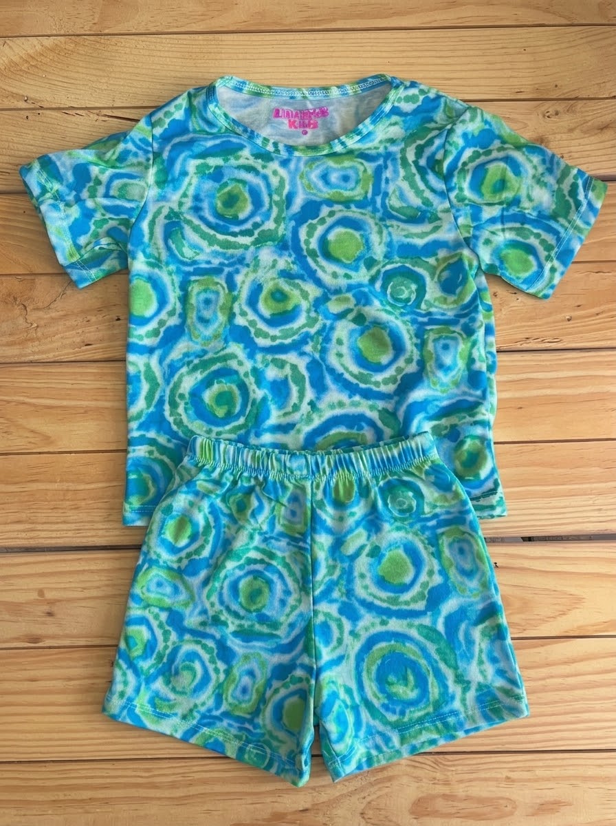 Conjunto pijama bebé azúl verde