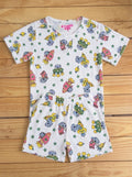 Conjunto pijama bebé blanca cohete