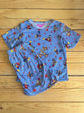 Conjunto pijama bebé azul claro espacial