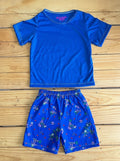 Conjunto pijama bebé azul espacial liso