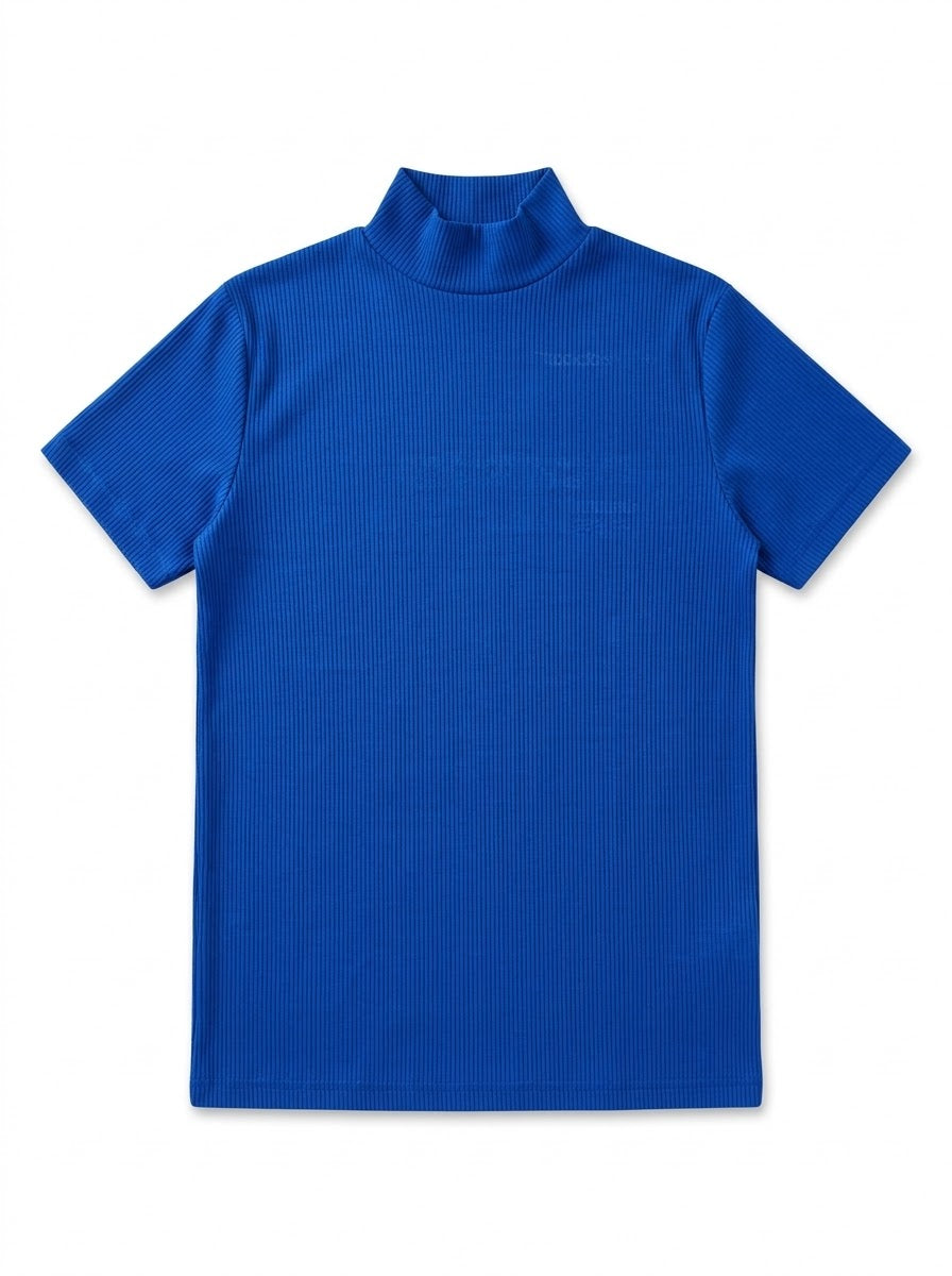 Playera manga corta cuello alto