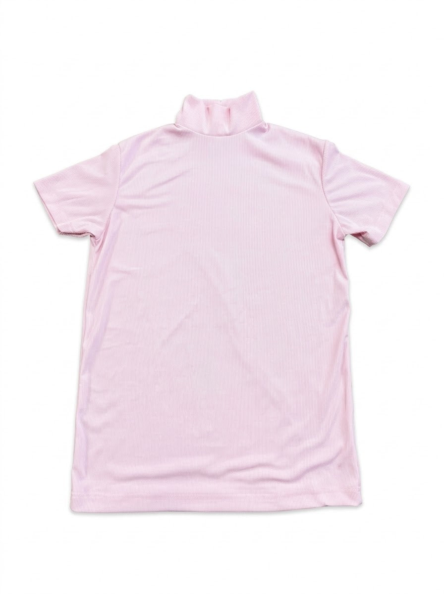 Playera manga corta cuello alto
